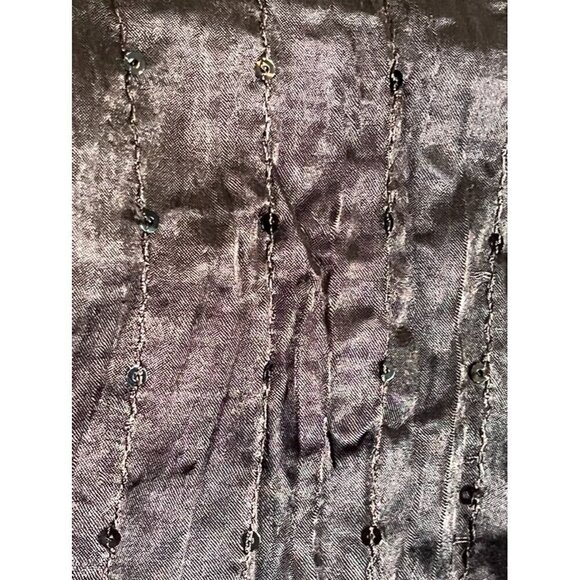 NY Collection Velvet Sequin Maxi Skirt S Brown Indie Hippie Concert Western Boho - Picture 5 of 9